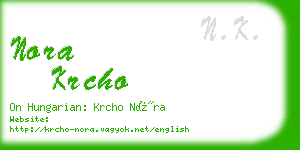 nora krcho business card